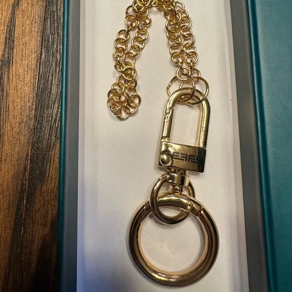 EFFY Gold Chain Key Chain Charm for Women Handbag Accessory with Clasp and Ring - Picture 2 of 8